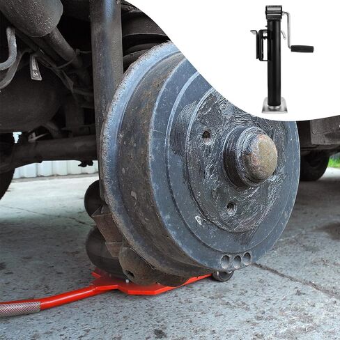 Manual Side Crank Trailer Jack 900kg Capacity Black Vehicle Lifting Stabilizer Jack Supporting Bracket for Yacht and Utility Trailers in Saudi Arabia