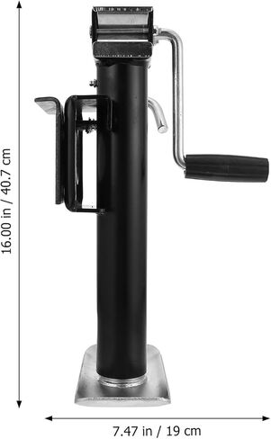 Manual Side Crank Trailer Jack 900kg Load Capacity, Black Support Bracket for Rv Leveling, Yacht Accessories, Portable Auto Supporting Jack for Camping and Travel in Saudi Arabia
