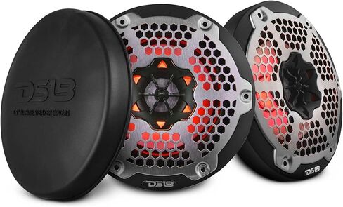 DS18 Hydro NXL-8M/WH - زوج مكبرات صوت محورية شبكية عالية الجودة - مكبر صوت للسيارة ثنائي الاتجاه مع مصابيح RGB مدمجة - نظام صوت للسيارة 375 وات - مكبرات صوت مقاومة للماء - 8 بوصات، أبيض in Saudi Arabia