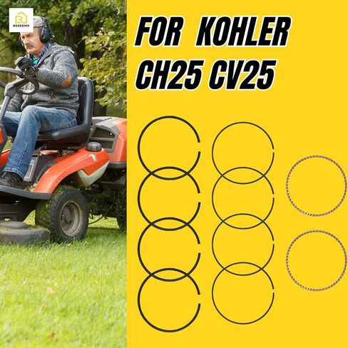 24‑108‑14‑S مجموعة حلقات المكبس 24 108 14 S 2410814S متوافقة مع Kohler CH25 CV25 2 حزم 2 مجموعتين من حلقات المكبس in Kuwait