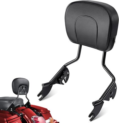 مسند ظهر Amazicha Passenger Sissy Bar، مسند ظهر Sissy Bar سريع التحرير مناسب لـ Harley Davidson Touring Street Glide Road King Road Glide Electra Glide 2009-2024، أسود in Kuwait