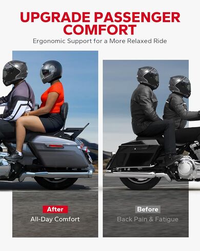 مسند ظهر Amazicha Passenger Sissy Bar، مسند ظهر Sissy Bar سريع التحرير مناسب لـ Harley Davidson Touring Street Glide Road King Road Glide Electra Glide 2009-2024، أسود in Kuwait