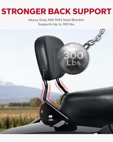 مسند ظهر Amazicha Passenger Sissy Bar، مسند ظهر Sissy Bar سريع التحرير مناسب لـ Harley Davidson Touring Street Glide Road King Road Glide Electra Glide 2009-2024، أسود in Kuwait