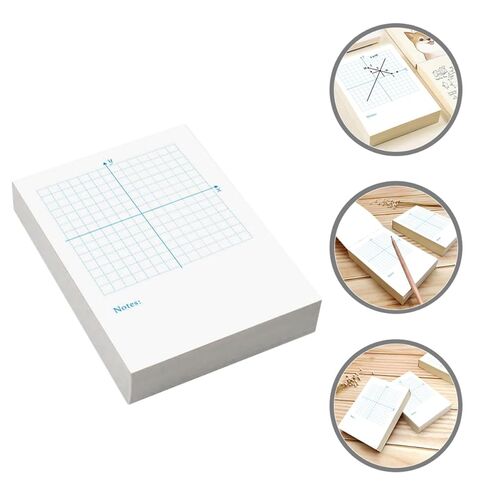 Holibanna 4pcs Math Graph Paper Notepads for Precise Xy Coordinate Drawing, Grid Sheets for Math Practice and Graphing, Cute Index Notebooks for School and Office Use in Saudi Arabia