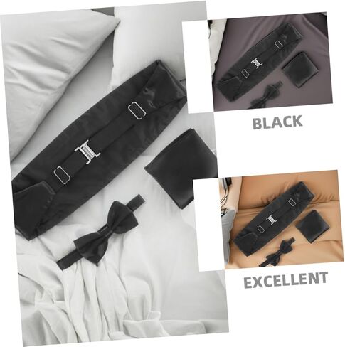 BESPORTBLE 6Pcs Male Cummerbund Set with Pre Tied Bow Tie Pocket Square Elegant Formal Accessories for Weddings Special Occasions Comfortable Fit Timeless Design in Saudi Arabia