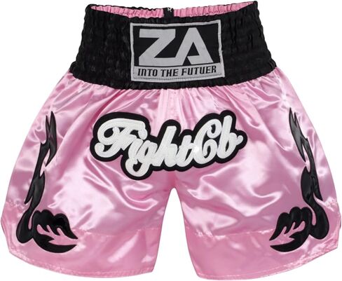 للنساء والأطفال (7+) شورت Muay Thai عالي الخصر - كيك بوكسينغ، الفنون القتالية المختلطة، تدريب الملاكمة، شورت قتال من الساتان للصالة الرياضية أو المنافسة in Kuwait