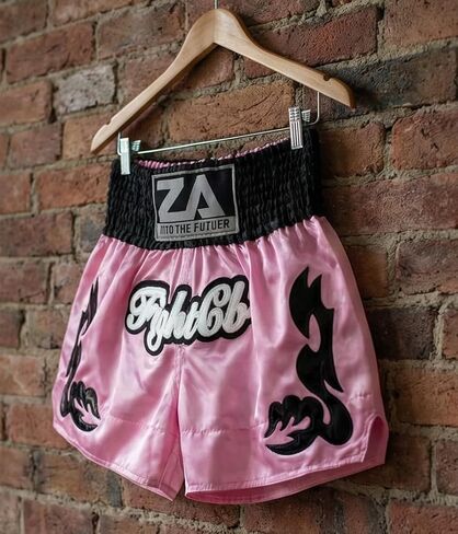 للنساء والأطفال (7+) شورت Muay Thai عالي الخصر - كيك بوكسينغ، الفنون القتالية المختلطة، تدريب الملاكمة، شورت قتال من الساتان للصالة الرياضية أو المنافسة in Kuwait