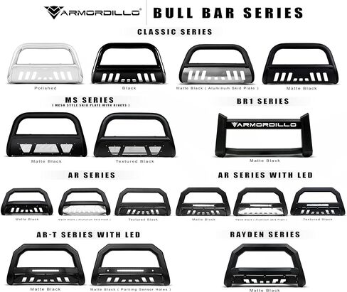 Armordillo 8714805 AR Series Bull Bar - أسود محكم يناسب 2005-2007 Ford F250 F350 F450 F550 Superduty / 2005 Excursion in Kuwait