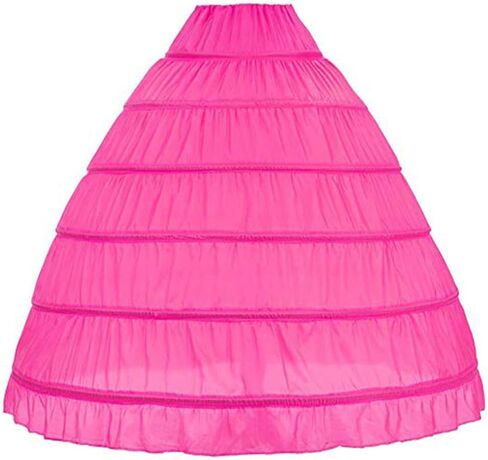 WOWBRIDAL Women 6 Hoop Crinoline Petticoat Underskirt for Quinceanera Dress Wedding Gown in Kuwait