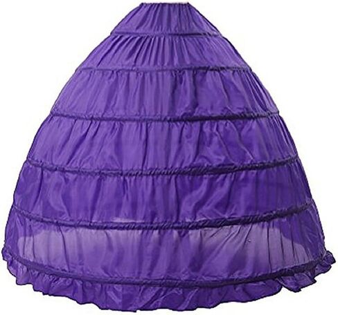 WOWBRIDAL Women 6 Hoop Crinoline Petticoat Underskirt for Quinceanera Dress Wedding Gown in Kuwait
