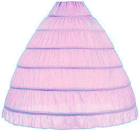WOWBRIDAL Women 6 Hoop Crinoline Petticoat Underskirt for Quinceanera Dress Wedding Gown in Kuwait