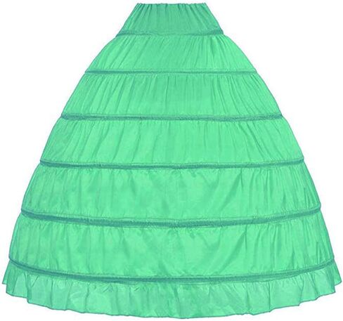 WOWBRIDAL Women 6 Hoop Crinoline Petticoat Underskirt for Quinceanera Dress Wedding Gown in Kuwait