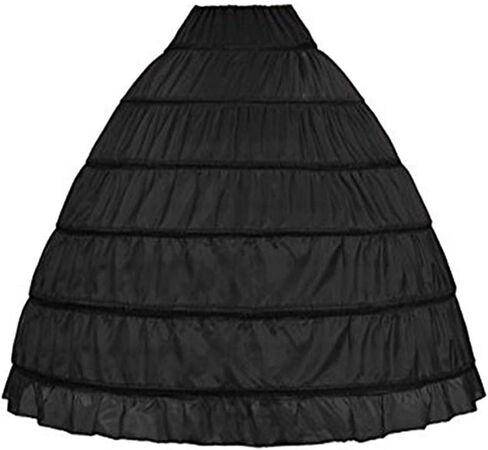 WOWBRIDAL Women 6 Hoop Crinoline Petticoat Underskirt for Quinceanera Dress Wedding Gown in Kuwait