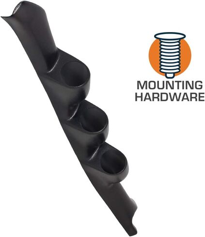 حامل قياس عمود ثلاثي أسود GlowShift متوافق مع GMC Sierra 2500 3500 1995-1998 - بلاستيك ABS - مثبت (3) 2-1/16 بوصة (52 مم) مقاييس على عمود A للشاحنة in Kuwait