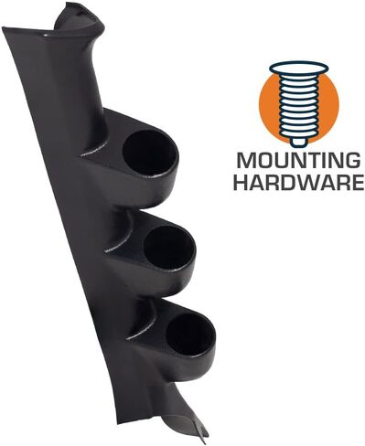 حامل قياس عمود ثلاثي أسود من GlowShift متوافق مع Ford Super Duty F-250 F-350 Power Stroke 2008-2010 - بلاستيك ABS - مثبت (3) 2-1/16 بوصة (52 مم) مقاييس على عمود A للشاحنة in Kuwait