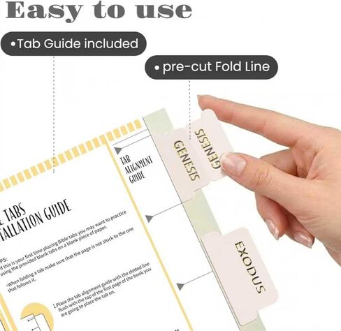 Bible Tabs for Women and Men, 75 Laminated Index Tabs with Embossed Gold Foil Lettering, Bible Tabs for Kids, Bible Study Supplies, Bible Journaling Supplies, Durable Neutral Bible Study Tabs in Saudi Arabia
