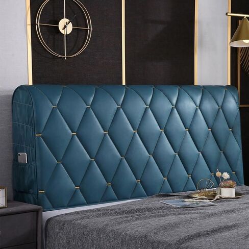 Thicken Bed Headboard Cover, Universal Stretch Bed Headboard Cover for Full Queen Cal King Size, Washable Quilted Bed Headboard Slipcover Dustproof Protector Cover for Bedroom Bed Headboard(A-Rose Red in Saudi Arabia