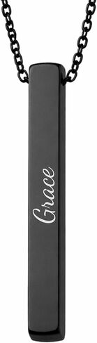 قلادة شريط عمودي مخصصة بأسماء الأطفال - قلادة اسم محفورة مخصصة للأمهات - مجوهرات تذكار عائلية أنيقة - عيد الأم، هدية عيد ميلاد in Kuwait