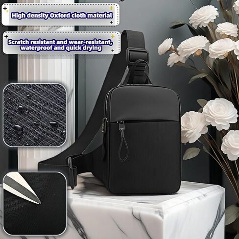 حقيبة كروس خفيفة الوزن مقاومة للماء، منظم متعدد الجيوب للهاتف والمفاتيح والأساسيات - حزمة صغيرة للجنسين للمشي لمسافات طويلة والتنقل وركوب الدراجات in Kuwait
