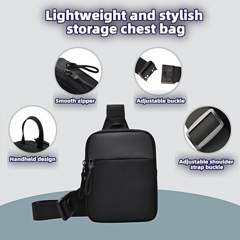 حقيبة كروس خفيفة الوزن مقاومة للماء، منظم متعدد الجيوب للهاتف والمفاتيح والأساسيات - حزمة صغيرة للجنسين للمشي لمسافات طويلة والتنقل وركوب الدراجات in Kuwait