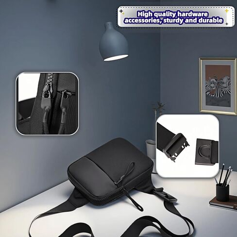 حقيبة كروس خفيفة الوزن مقاومة للماء، منظم متعدد الجيوب للهاتف والمفاتيح والأساسيات - حزمة صغيرة للجنسين للمشي لمسافات طويلة والتنقل وركوب الدراجات in Kuwait