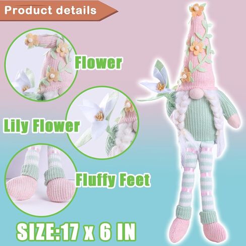 unanscre عيد الفصح التماثيل القطيفة - 3 قطع طويلة تتدلى الساق الأرنب التماثيل اليدوية عقد البيض زنبق زهرة الجزرة، أرنب قزم الدمى لعيد الفصح زخرفة الجدول المنزل، ديكور صينية المتدرج in Kuwait