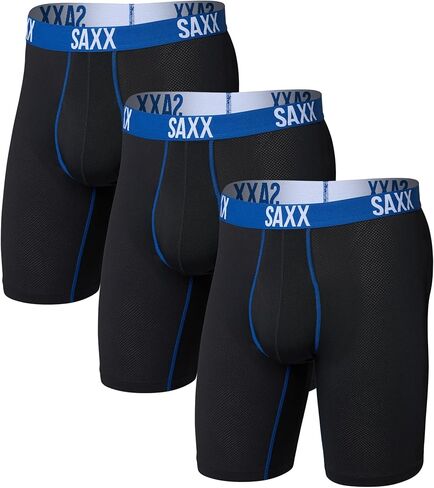 SAXX Underwear Co. Men's Core Performance Mesh Long Boxer Brief Fly 3-Pack in Saudi Arabia