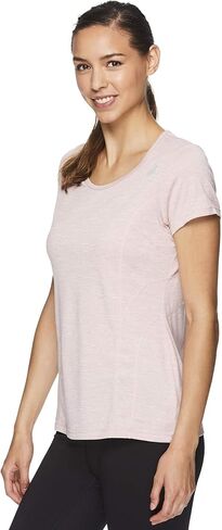 Reebok Womens Varigated Heathered Basic T-Shirt R055 M, Pink, Medium in Saudi Arabia