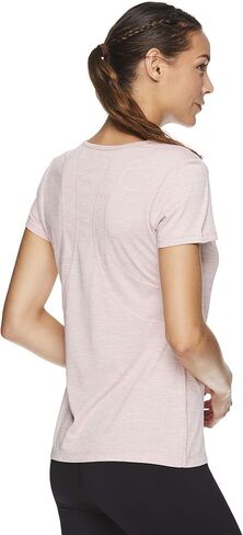 Reebok Womens Varigated Heathered Basic T-Shirt R055 M, Pink, Medium in Saudi Arabia
