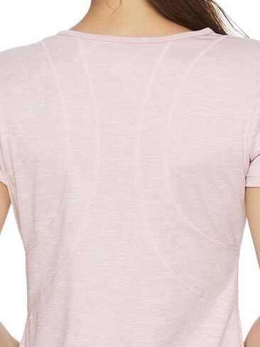 Reebok Womens Varigated Heathered Basic T-Shirt R055 M, Pink, Medium in Saudi Arabia