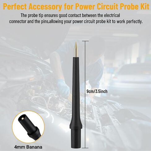 2 Pack Probe Tip 4Mm Banana Jack 3 Probe Accessories Compatible with Power Circuit Probe Kit, Use for Autel and Other Brands Automotive Circuit Tester Electrical System Diagnosis in Saudi Arabia
