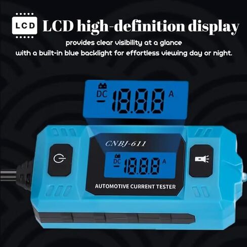 Automotive Circuit Fault Probe Tester,Portable High-Precision 20a 48v Car Circuit Probe Tester,Relay Tester 12v Car Relay Tester,with Led Display & Front Lighting,Car Relay Fuse Blade Checker in Kuwait