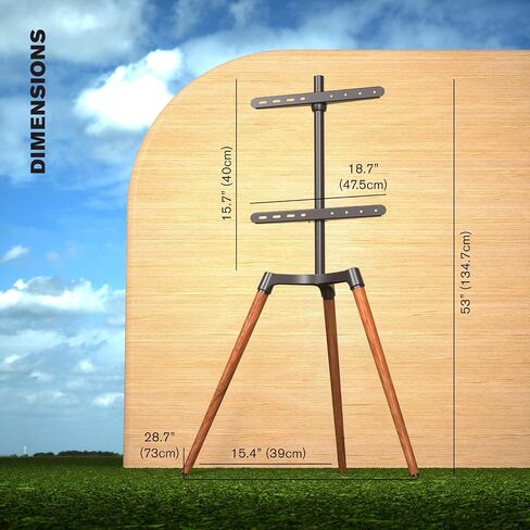 ProMounts Modern Exhibition TV Stand Mount for 42-84 inch LED LCD OLED Plasma Flat and Curved TV Screens, 4 Leg Modern Studio TV Stand Holds 99 lbs, Max VESA 600x400 in Kuwait