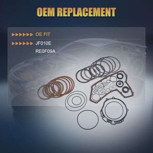 JF010E Transmission Master Rebuild Kit Overhaul Fit for 2011-2014 Quest 3.5L,2003-2016 Murano 3.5L 2016 Murano 2.5L Replace OE RE0F09A B181820C B181880C in Saudi Arabia