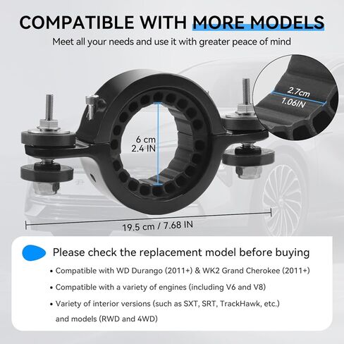 ترقية CHR03A0 حامل دعم مركز عمود القيادة متوافق مع Jeep WK2 Grand Cherokee 2011+، لسيارة Dodge WD Durango 2011+، استبدل 52853646AE 52853646AC (أسود) in Saudi Arabia