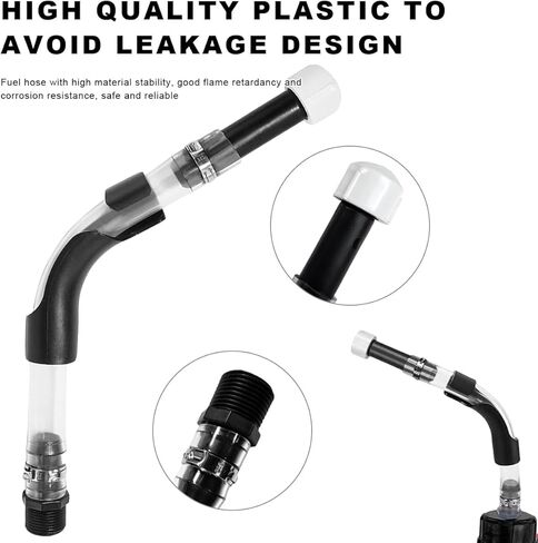 Racing Fuel Jug Hose with Bender, 14" Transparent Gas Can Fuel Filler Hose 3044 Replacement Kit, Quick Fill Spout Flexible Racing Fuels Jug Hoses Bender for 5 Gallon Gas Tank in Saudi Arabia