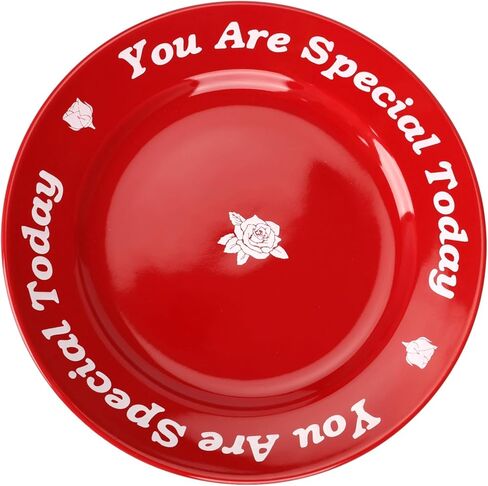 طبق أحمر من You Are Special Today - أطباق احتفالية من السيراميك مقاس 10.6 بوصة لأعياد الميلاد واحتفالات الذكرى السنوية وحفلات الزفاف والتخرج وحفلات استقبال الأطفال والمعالم الهامة وما إلى ذلك. (1) in Kuwait
