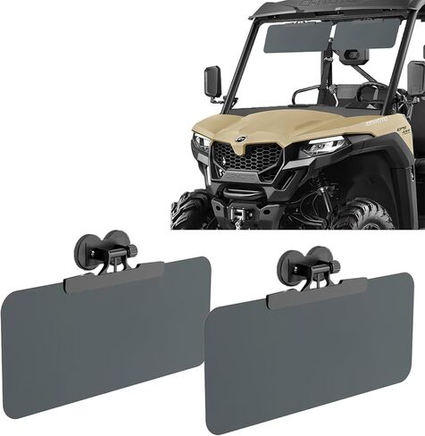 2-Pack Magnetic Sun Visor for UTV & Golf Cart, Polarized Anti-Glare Adjustable Sunshade, Tool-Free Fit for Polaris Ranger/Defender, Can-Am, Uforce 1000, EZGO with Metal Roof/Crossbars in Saudi Arabia