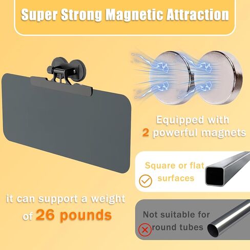 2-Pack Magnetic Sun Visor for UTV & Golf Cart, Polarized Anti-Glare Adjustable Sunshade, Tool-Free Fit for Polaris Ranger/Defender, Can-Am, Uforce 1000, EZGO with Metal Roof/Crossbars in Saudi Arabia
