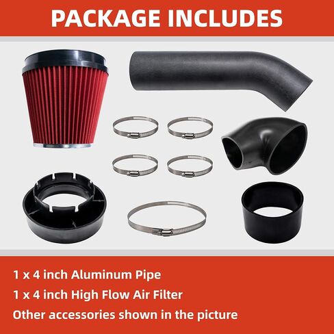 مجموعة مدخل الهواء البارد LS Swap مقاس 4 بوصات، متوافقة مع محركات LS1 LS2 LSX LQ4 LQ9، متوافقة مع Restomod A-Body & G-Body، Camaro، Chevelle، GTO، Monte Carlo، Caprice in Kuwait