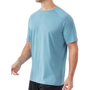 Men's Swim Shirts UPF 50+ Sun Protection SPF UV Quick Dry Short Sleeve T-Shirts for Water Beach Rash Guard in Saudi Arabia