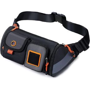 Crossbody Fanny Pack Waist Bag for Women Men, Small Resistant Wasit Pouch with 4 Pockets, Belt Bag for Running Travelling Hiking Walking Lightweight Crossbody Chest Bag Fit All Phones (black) in Kuwait