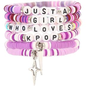 سوار K-pop Merch للفتيات المراهقات والنساء، هدايا موسيقية لمحبي K-pop، هدايا سوار Kpop للفتيات ديكورات حفلات أعياد الميلاد، هدايا BFF للديكور للمعجبين in Kuwait