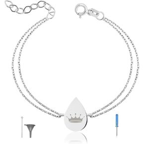 سوار جرة قطرة قابل للنقش، سوار حامل رماد حرق الجثث من الذهب عيار 14 قيراط، تذكار تذكاري لرماد الحيوانات الأليفة، بطول 6 بوصات إلى 9 بوصات in Kuwait