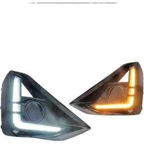 For Isuzu For D-Max 2023 2024 Dynamic Turn Signal Car DRL Daytime Running Light Fog Lamp White+Yellow Light-A38G Mirror Indicator Light in Saudi Arabia