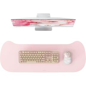 واقي وسادة مكتب على شكل قطة من SayRose، لوحة ماوس كبيرة للمكتب، بساط مكتب من جلد البولي يوريثان مع حواف مخيطة، بساط مكتب غير قابل للانزلاق للوحة المفاتيح والماوس، للمكتب المدرسي والمنزل (35.43 بوصة × 16.93 بوصة) in Kuwait