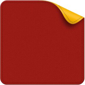 سجادة مكتب جلدية مزدوجة الجوانب - وسادة مكتب مقاومة للماء - مثالية للوحة الماوس الكبيرة وسجادات المكتب أعلى المكاتب (أحمر، 11 بوصة * 8 بوصة) in Kuwait