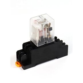 مرحل كهرومغناطيسي HH52P MY2N-J مع مؤشر LED، 8 Pin 5A 220V AC، مرحل متوسط ​​للأغراض العامة مختوم مع قاعدة مقبس (AC380V بدون قاعدة) in Kuwait