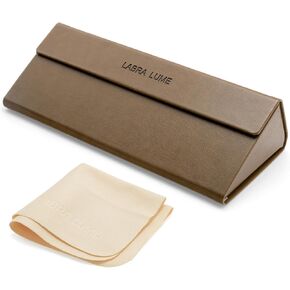 Slim Foldable Case - Premium Vegan Leather Triangle Holder for Reading Glasses & Optical Frames in Saudi Arabia