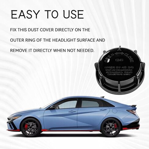 Car Headlight Dust Cover Cap Replacement, Car Headlight Lamp Housing Cover with Threaded Fastening, Car Spotlight LED Bulb Lens Protective Caps for Hyundai Sonata Equus Azera, Kia Sedona in Saudi Arabia